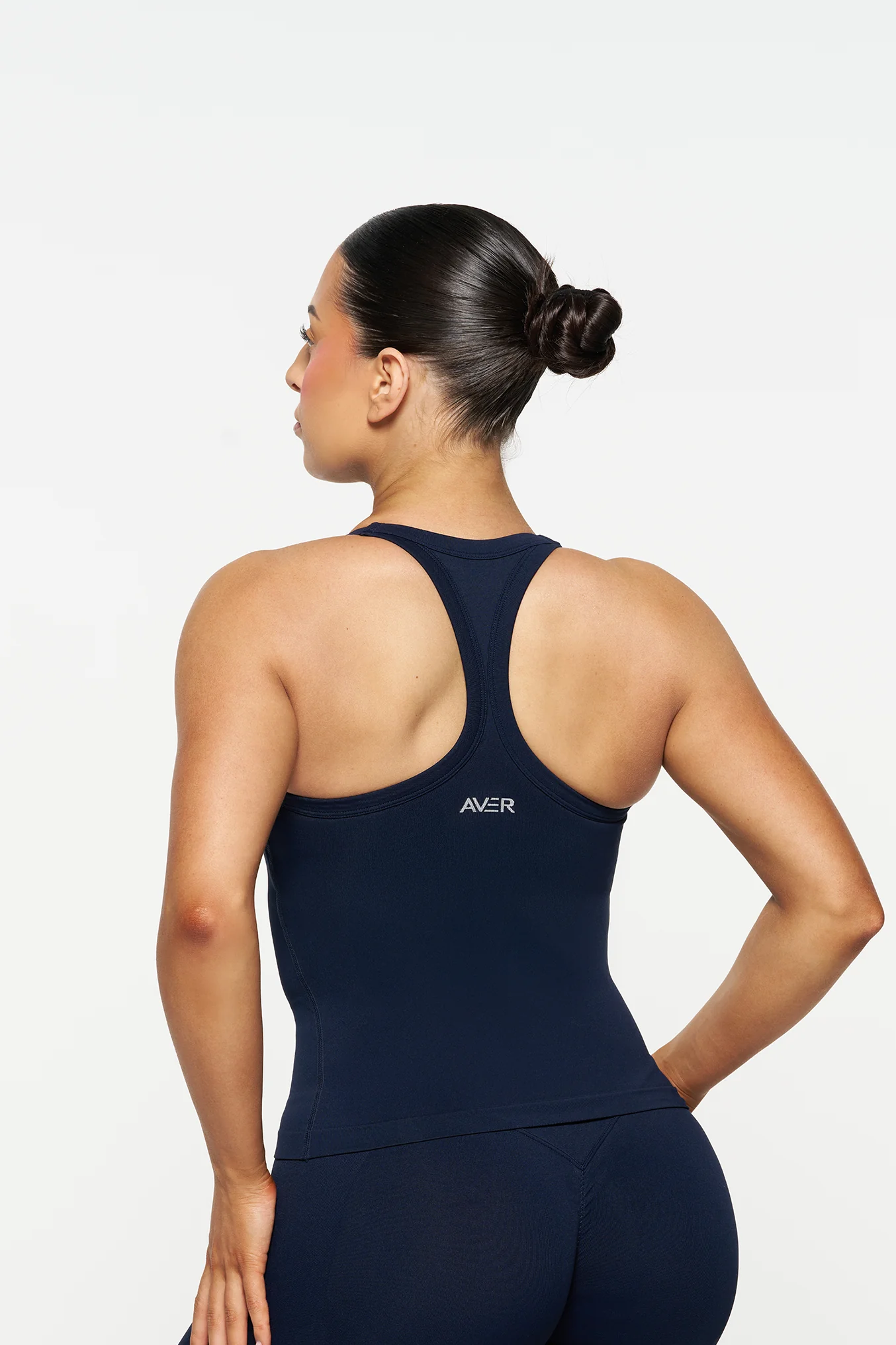 Carly Racer Back Singlet, Seamflex® - Navy - Image 2