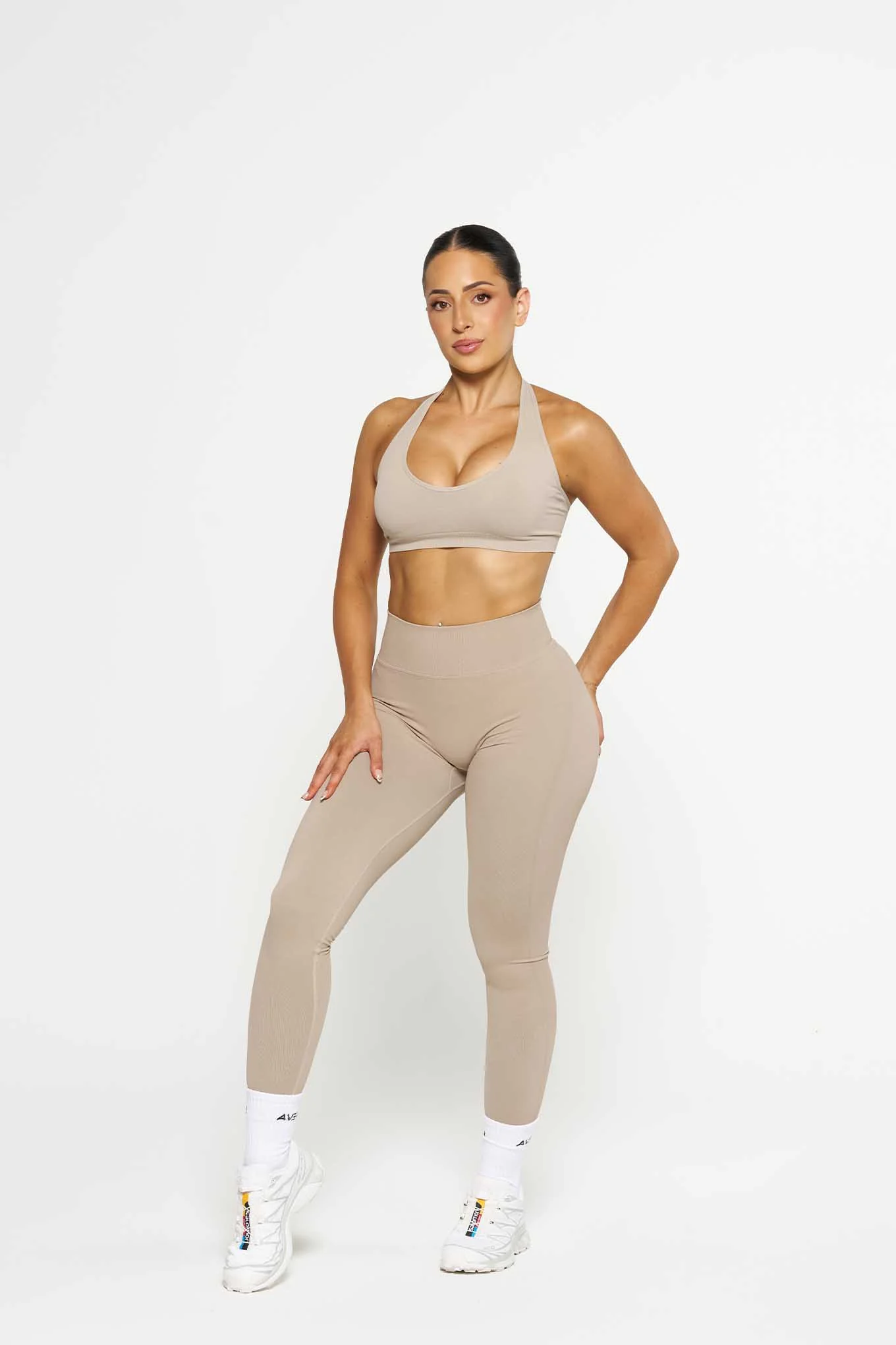 Contour Leggings - Taupe - Image 2