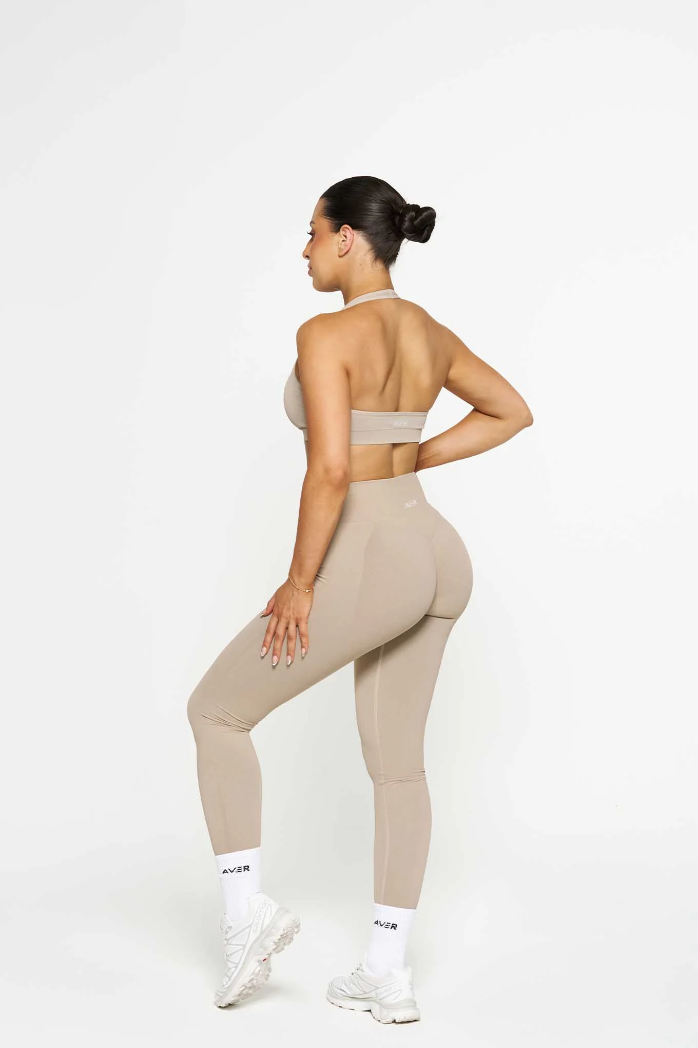 Contour Leggings - Taupe - Image 3