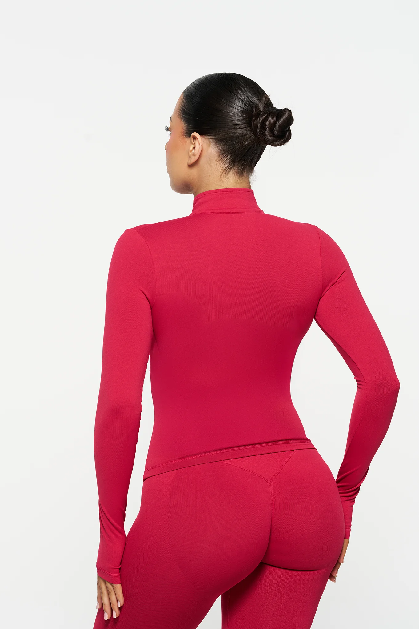 Contour Zip Jacket - Berry - Image 2