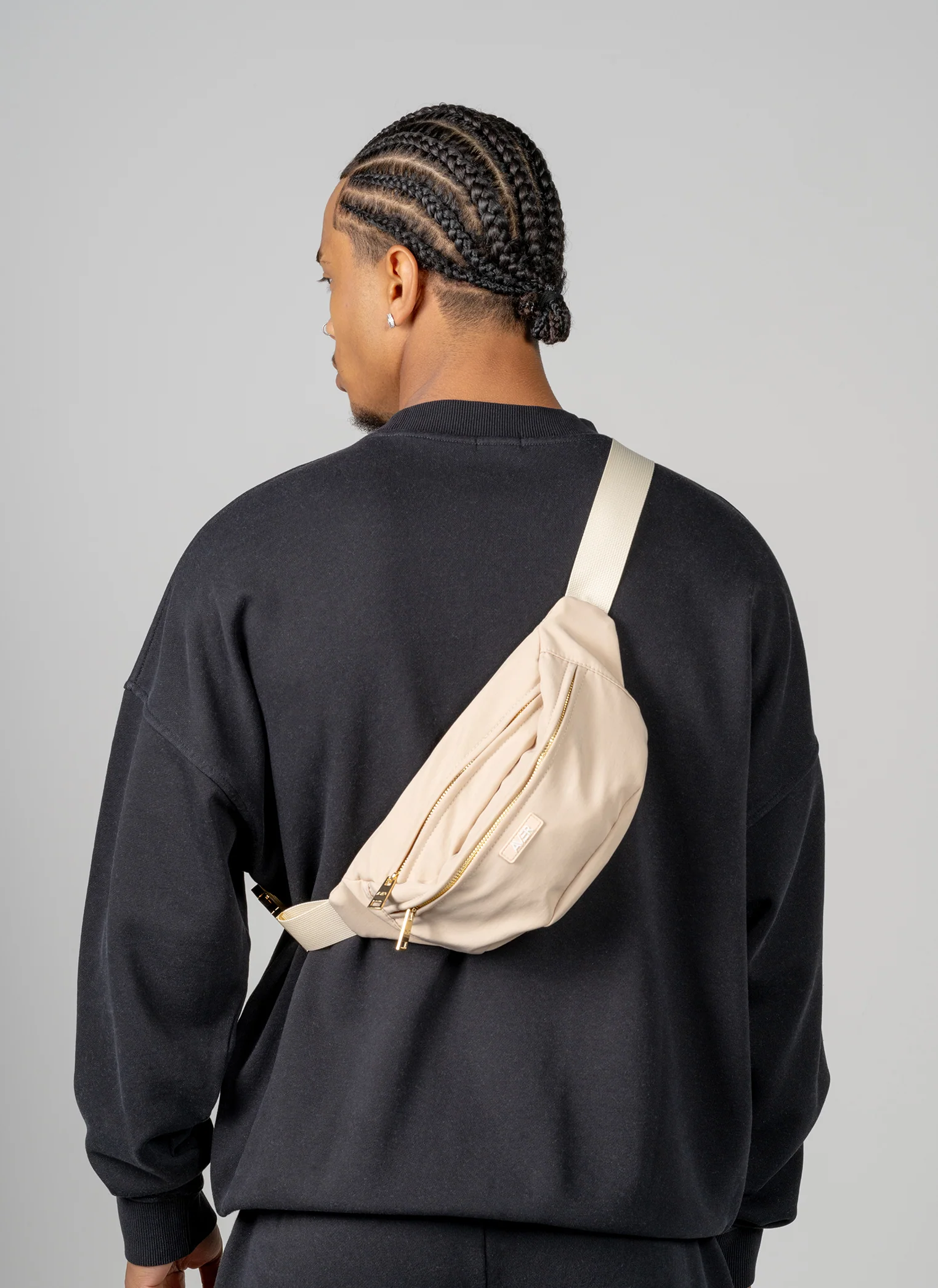 Aver® Cross Body Bum Bag - Cream - Image 5