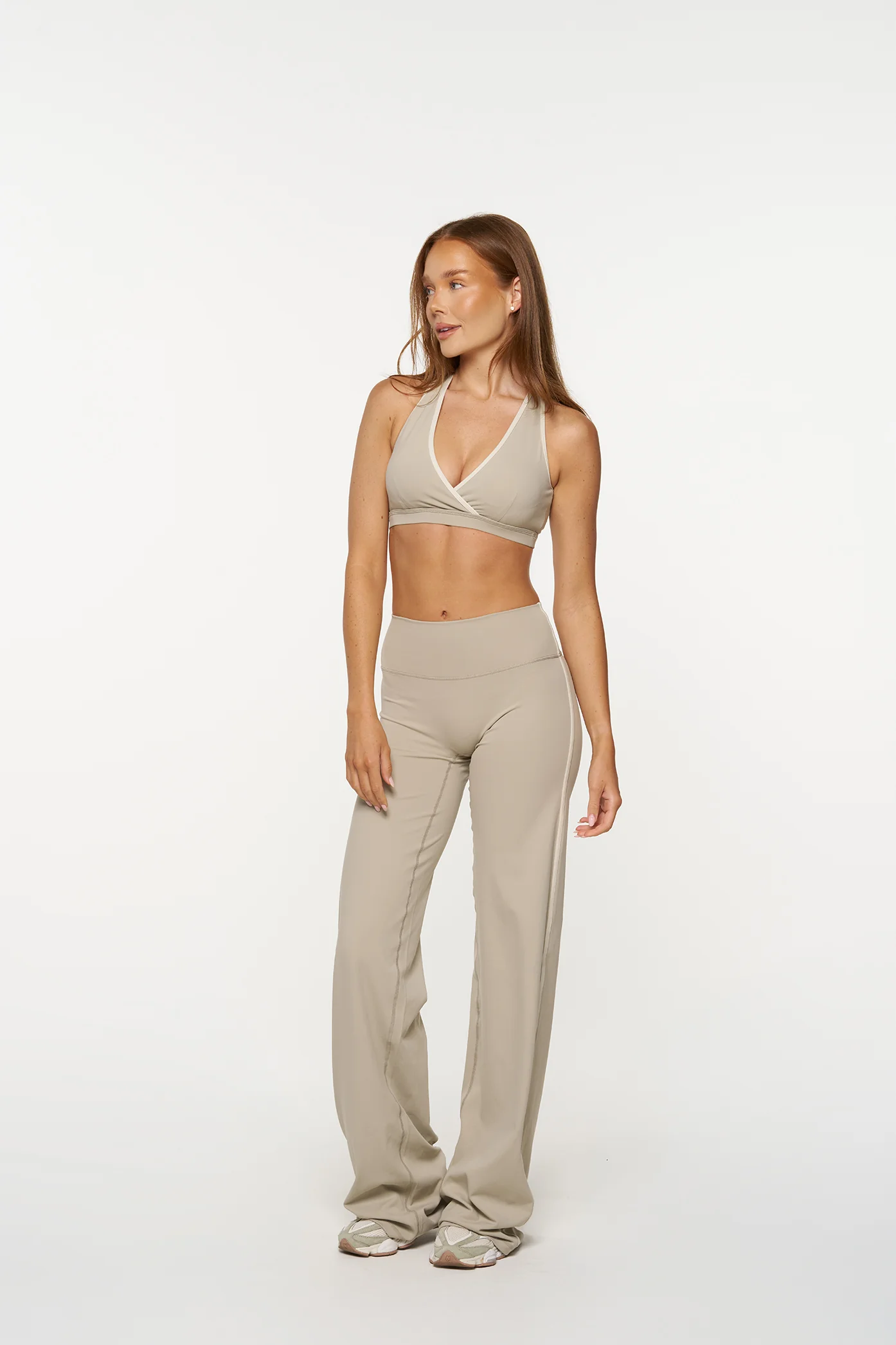 Essential Wide Leg Pants - Fawn & Pistachio - Image 5