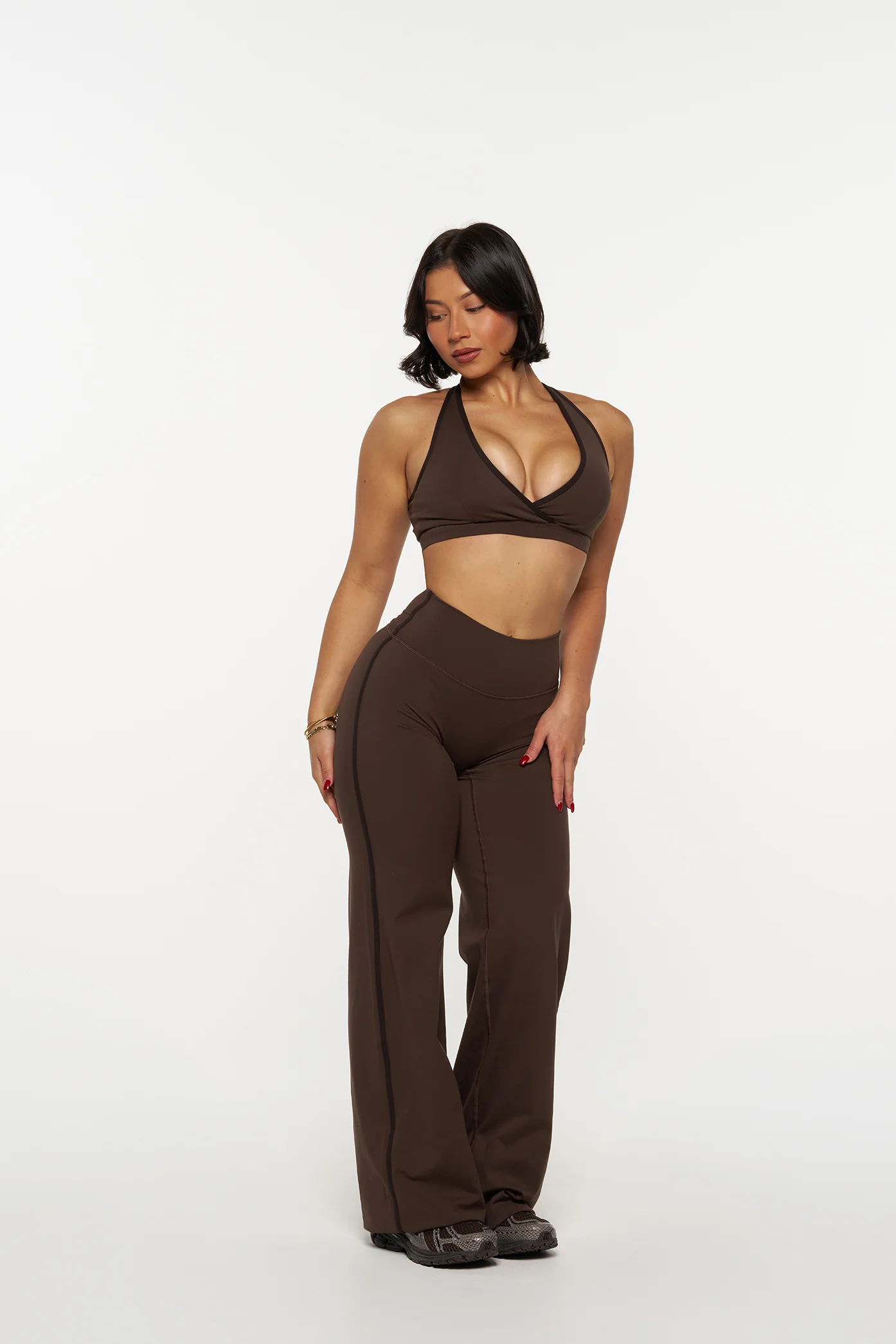 Essential Wide Leg Pants - Mocha & Espresso - Image 3