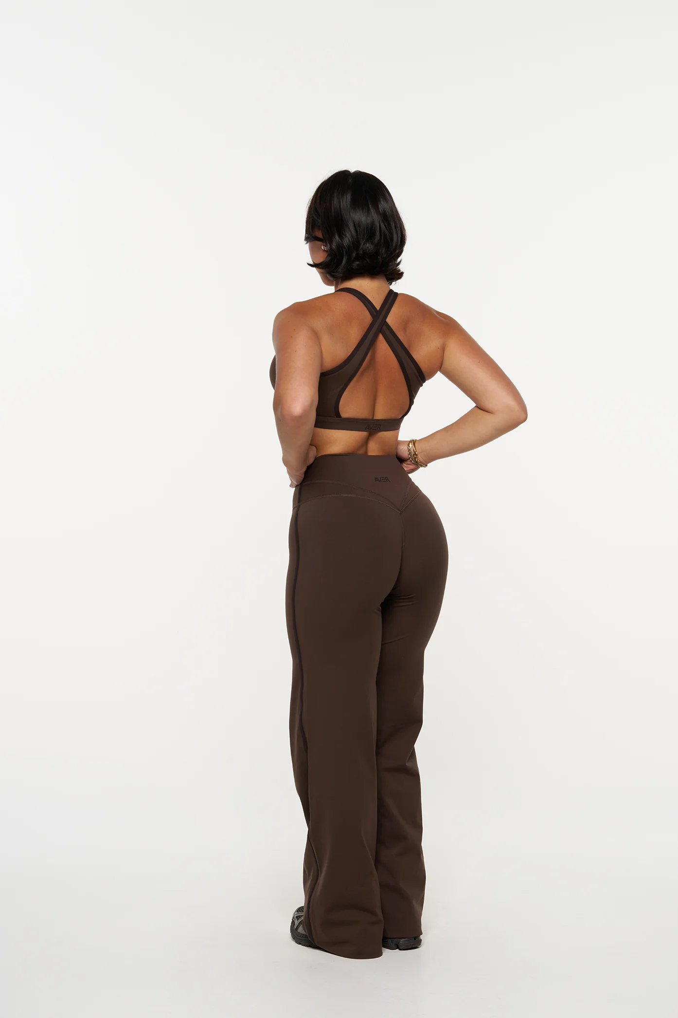 Essential Wide Leg Pants - Mocha & Espresso - Image 4
