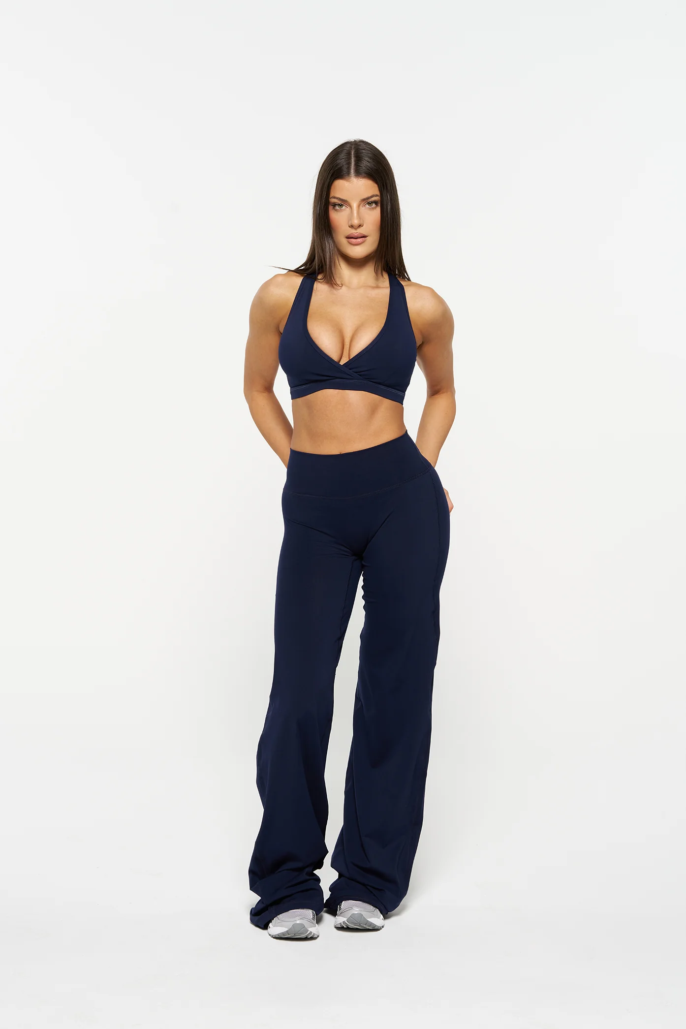 Essential Wide Leg Pants - Navy - Image 4