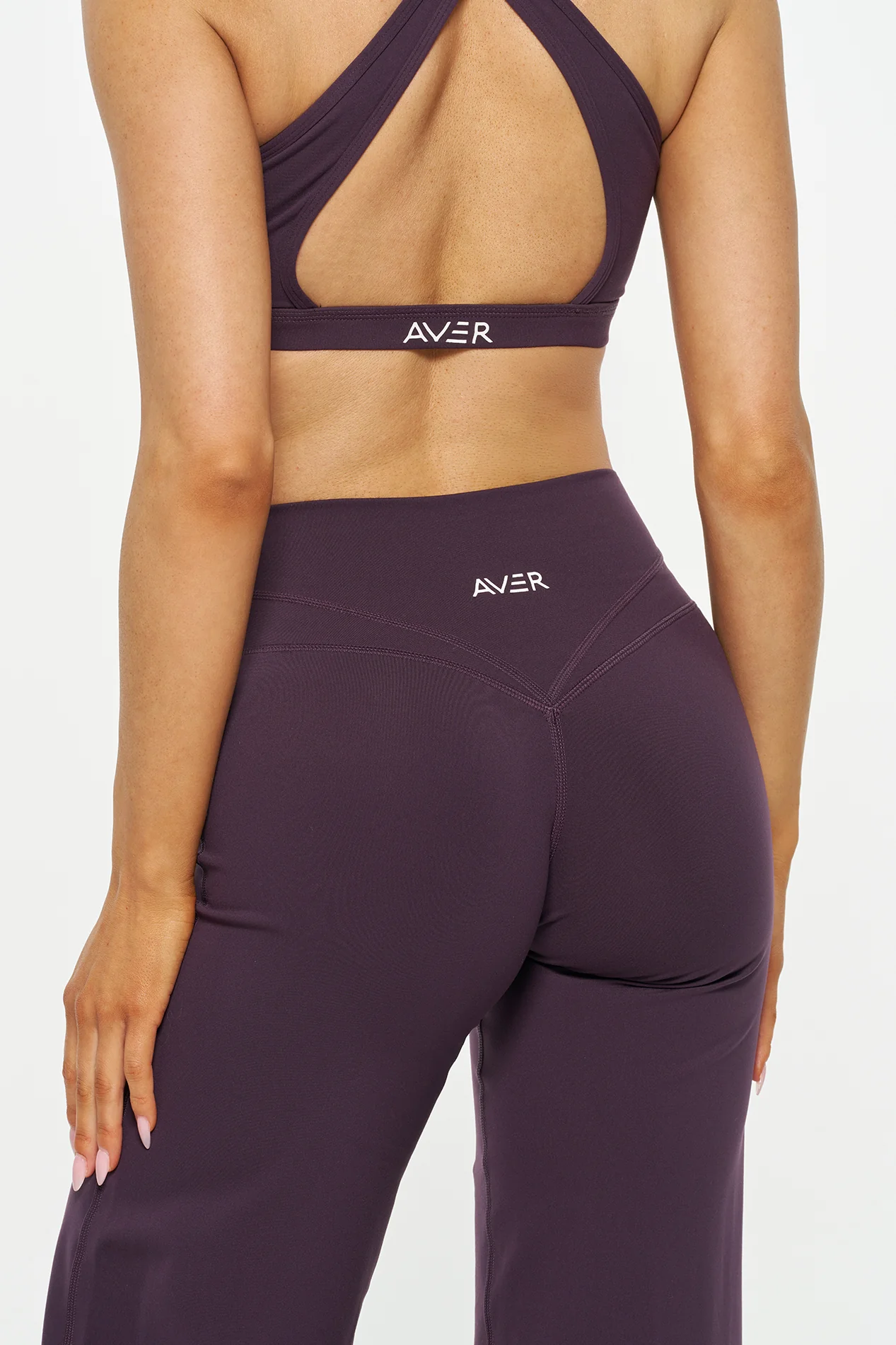Essential Wide Leg Pants - Plum - Image 3