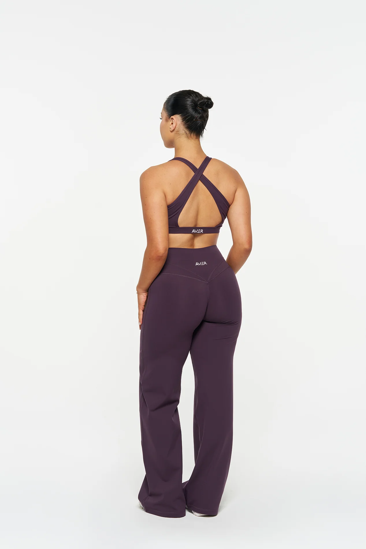 Essential Wide Leg Pants - Plum - Image 5