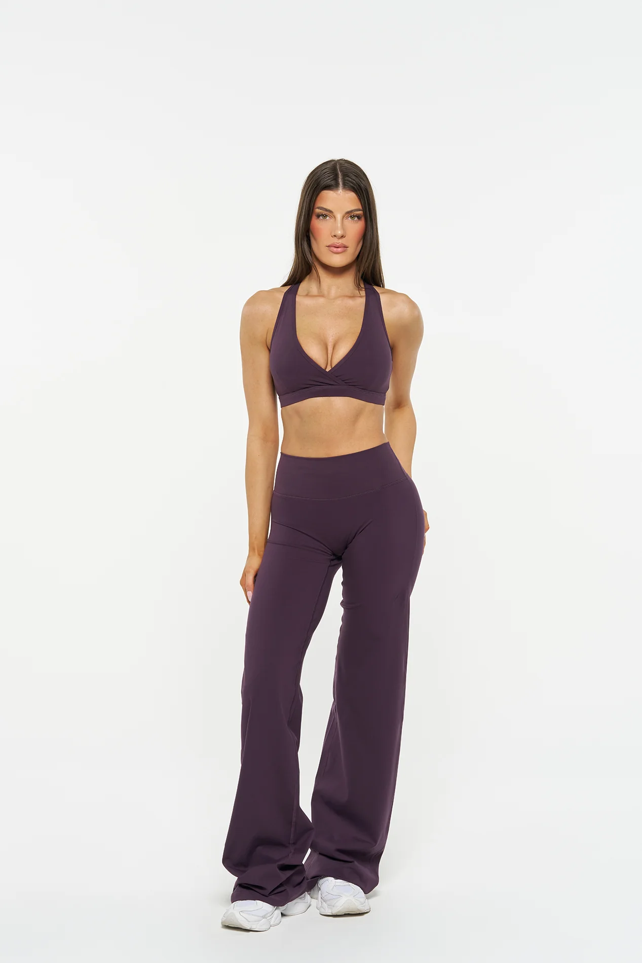 Essential Wide Leg Pants - Plum - Image 6