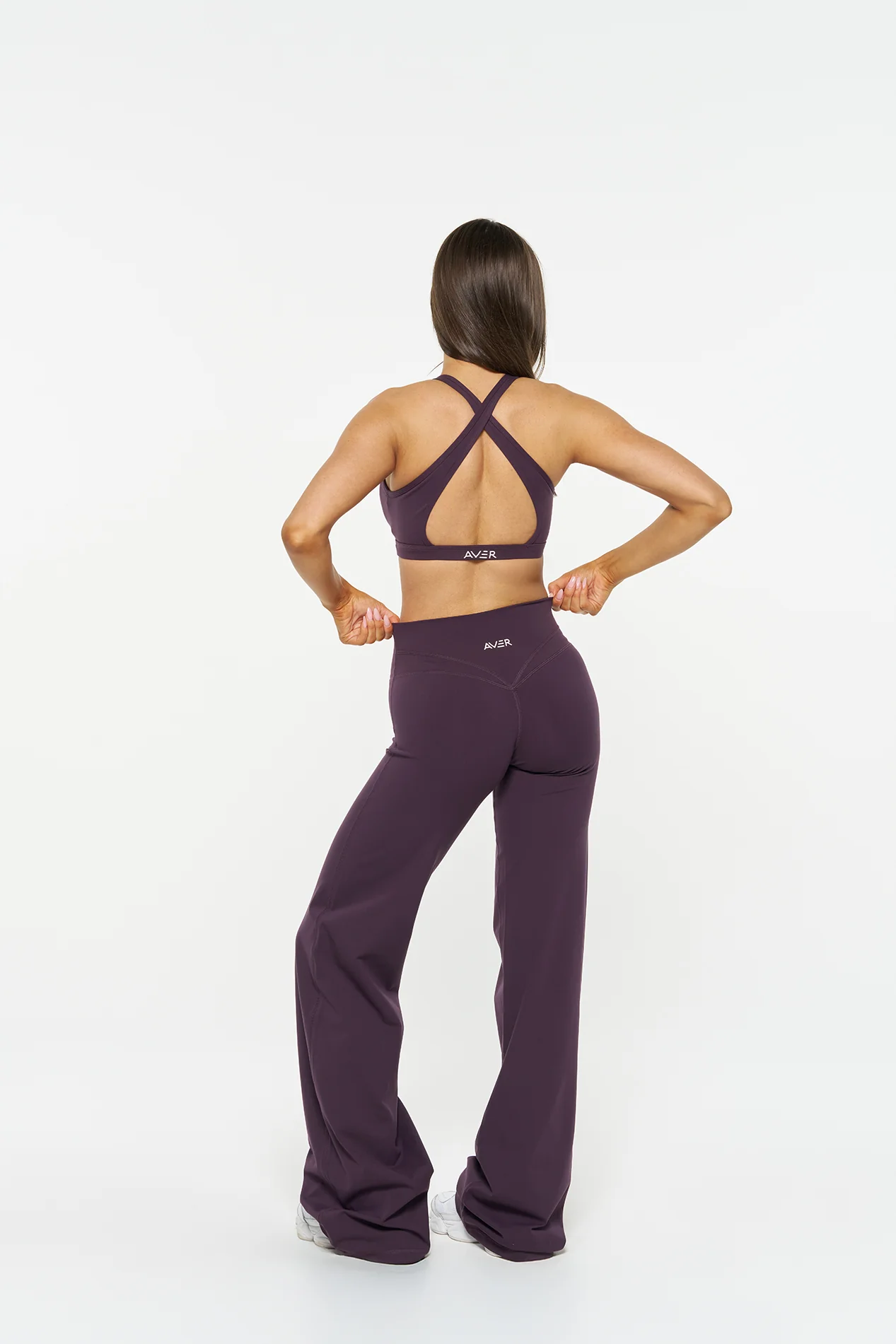 Essential Wide Leg Pants - Plum - Image 7