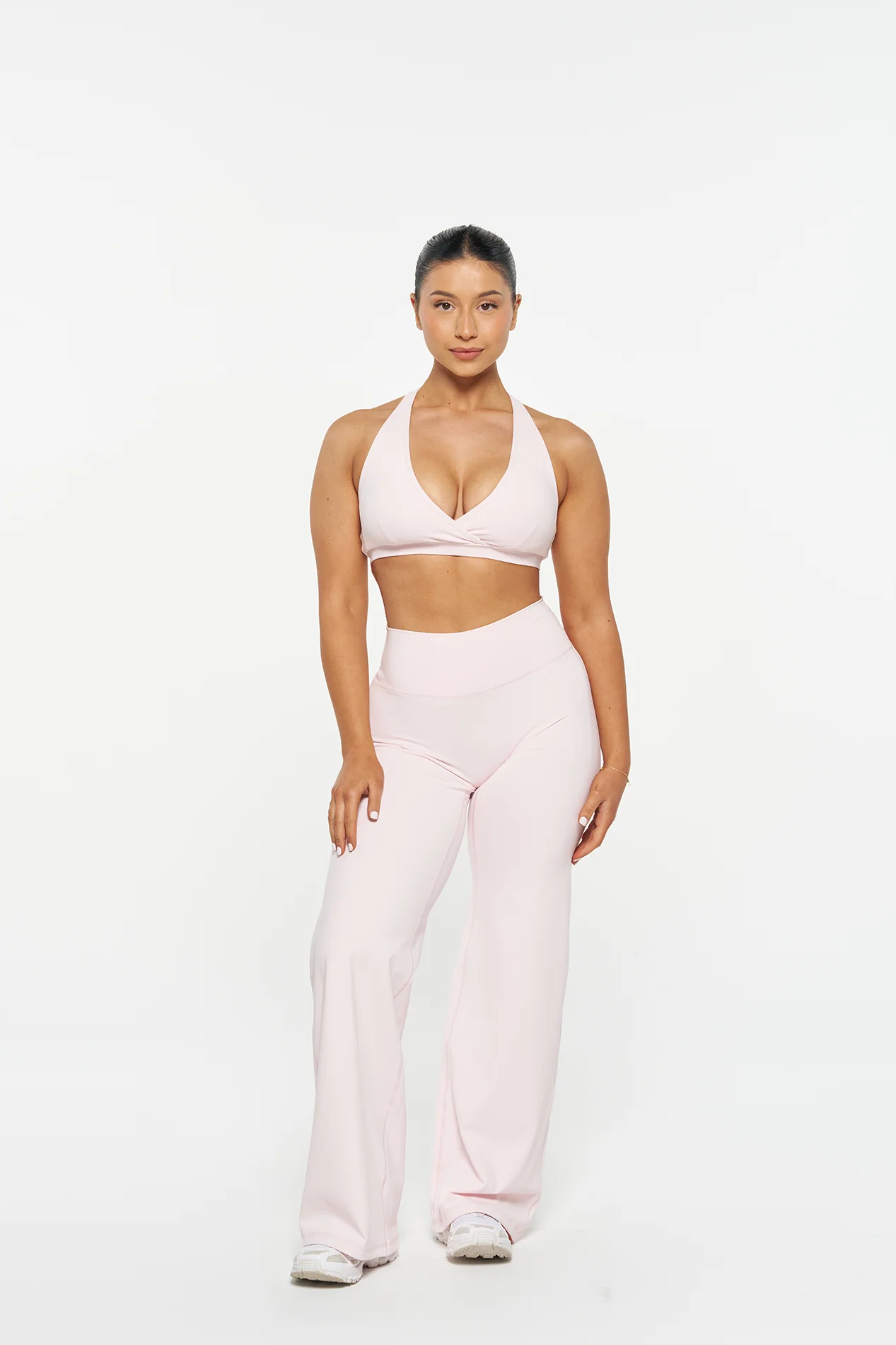 Essential Wide Leg Pants - Powder Pink - Image 4