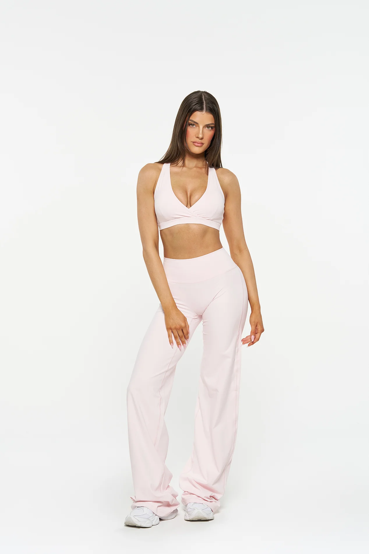 Essential Wide Leg Pants - Powder Pink - Image 6