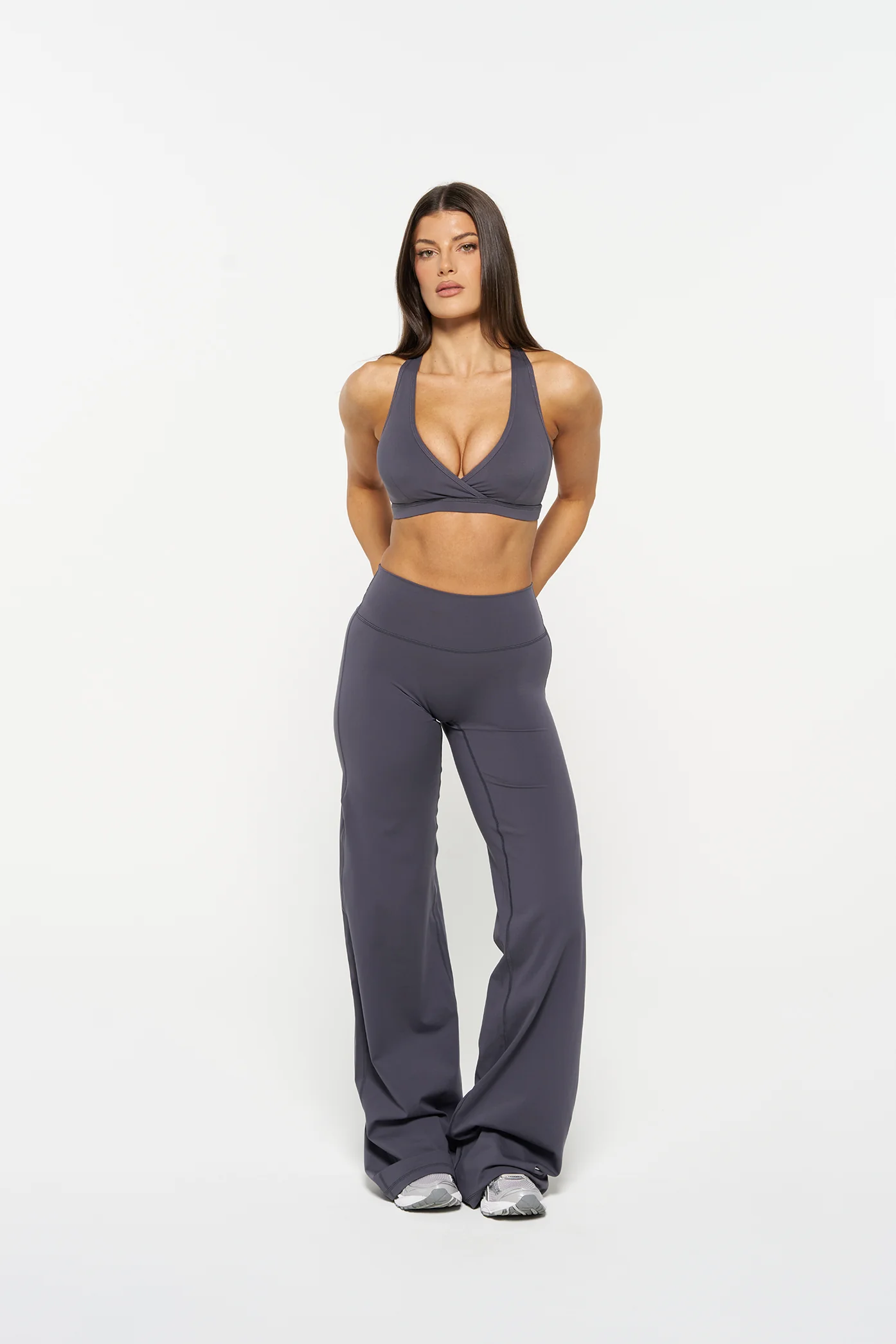 Essential Wide Leg Pants - Slate Grey - Image 4