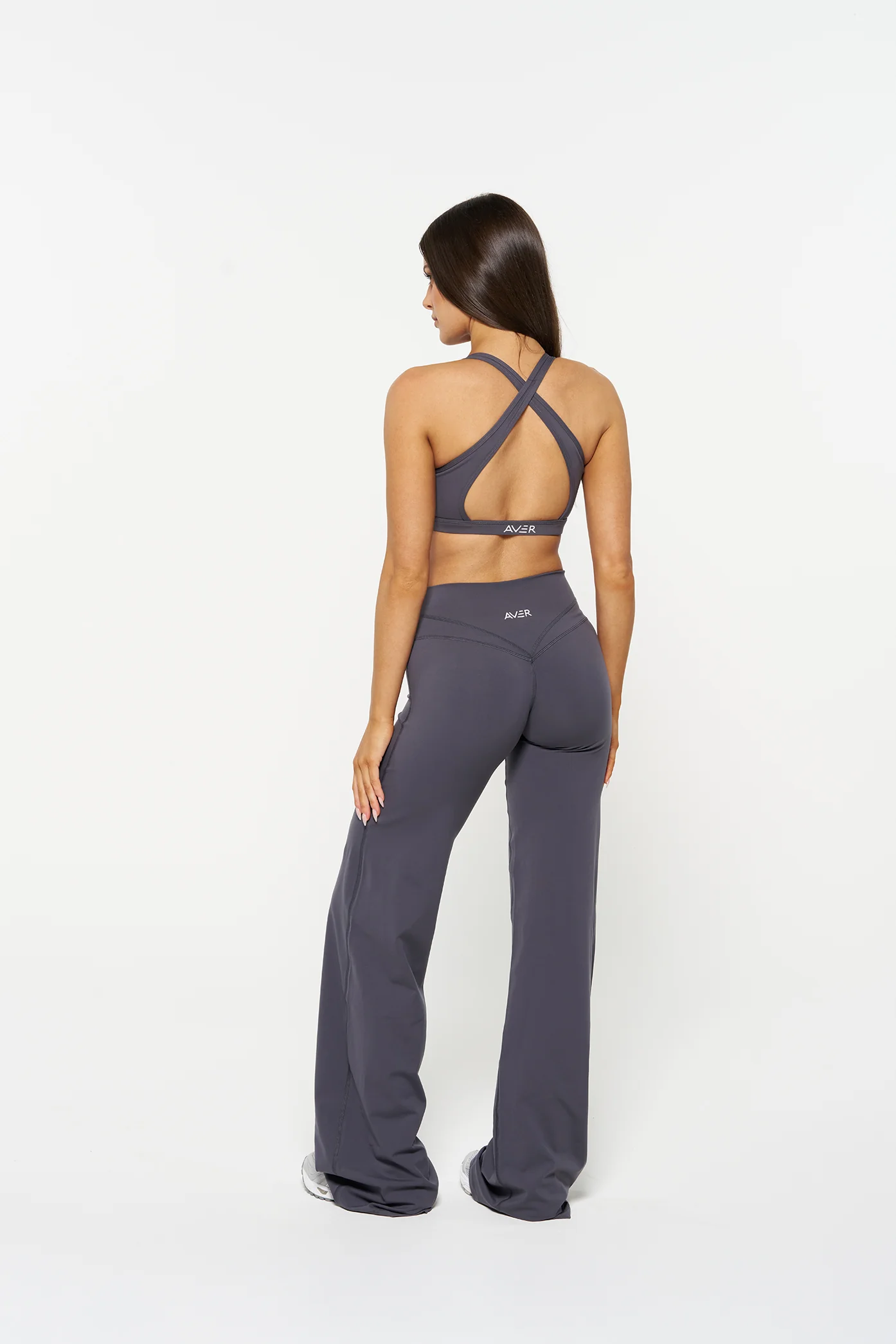 Essential Wide Leg Pants - Slate Grey - Image 5