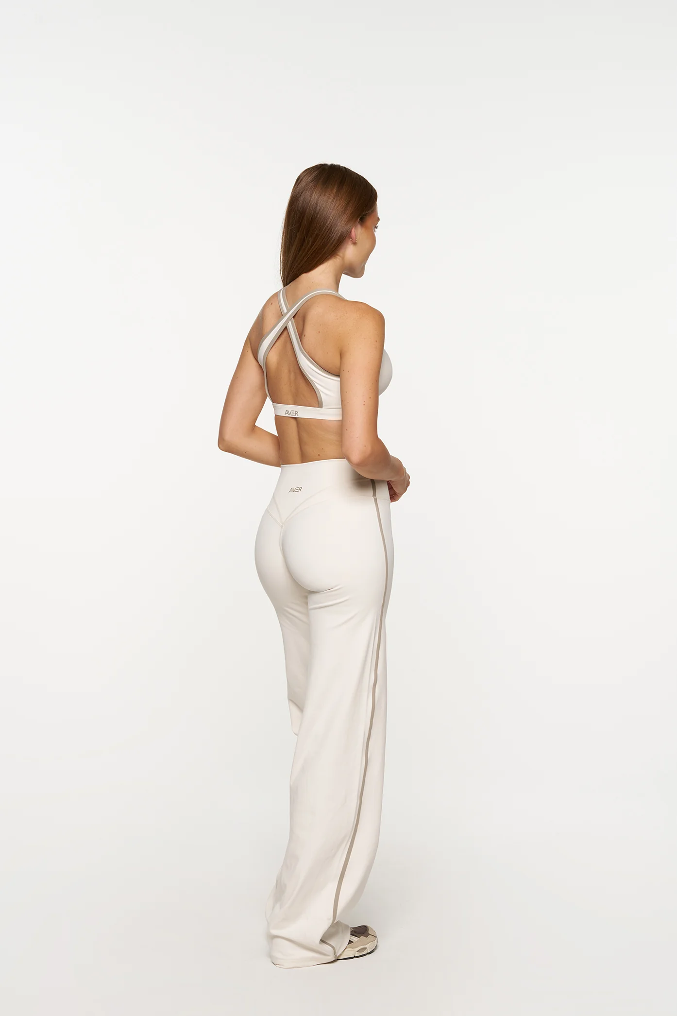 Essential Wide Leg Pants - Vanilla & Taupe - Image 6