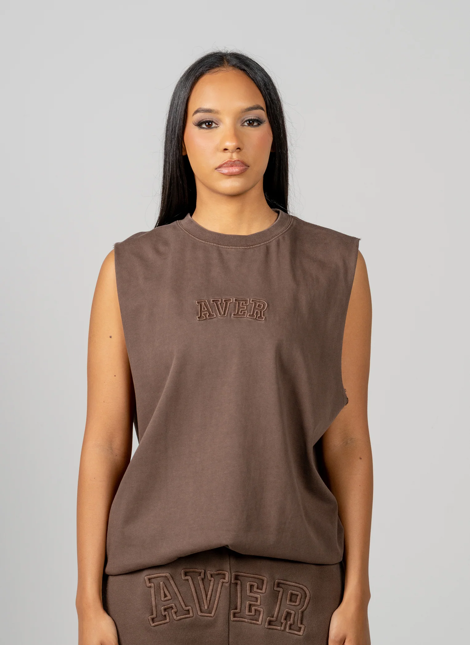 Faded Oversize Tank - Washed Brown - Image 4