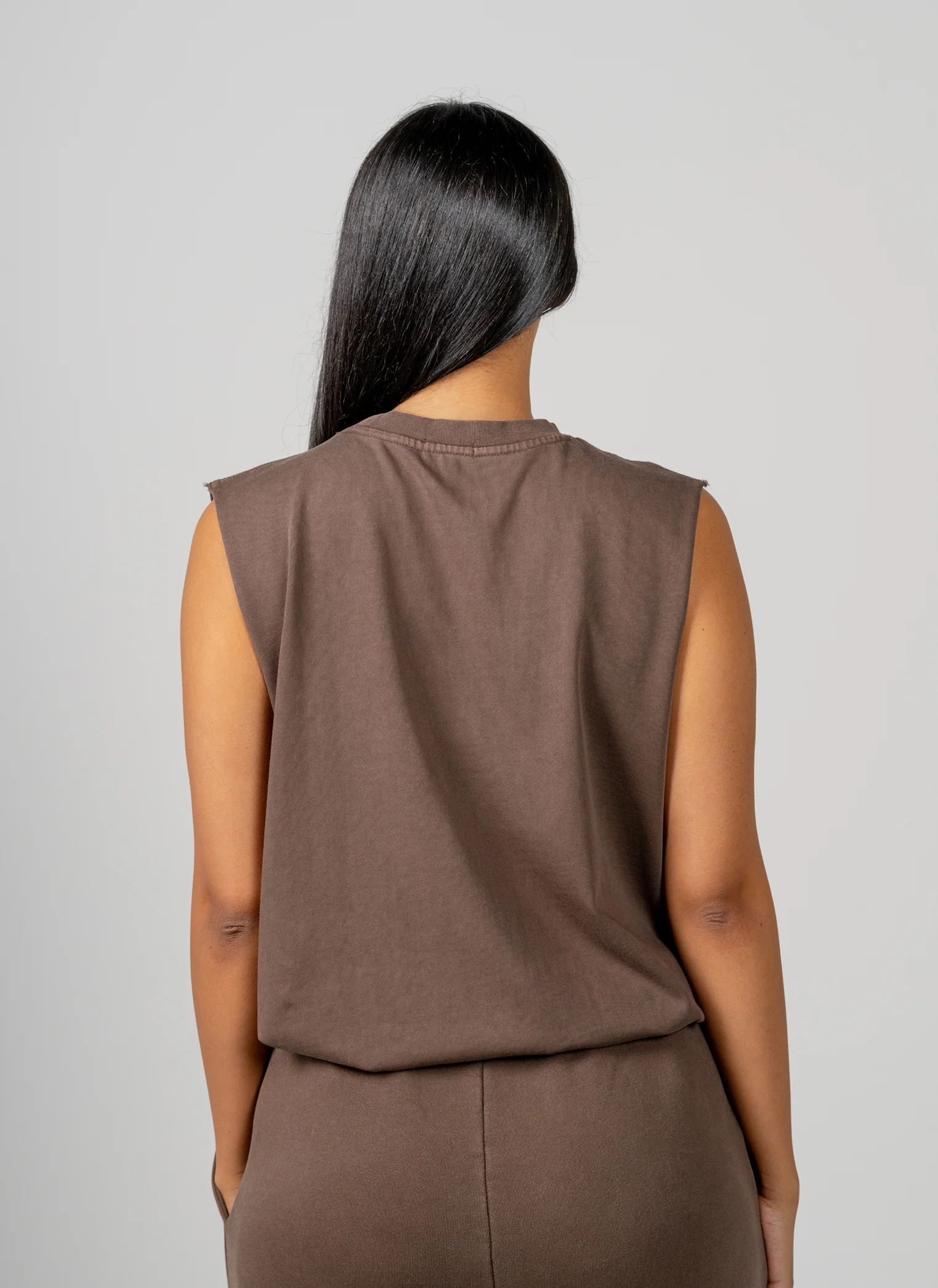 Faded Oversize Tank - Washed Brown - Image 5
