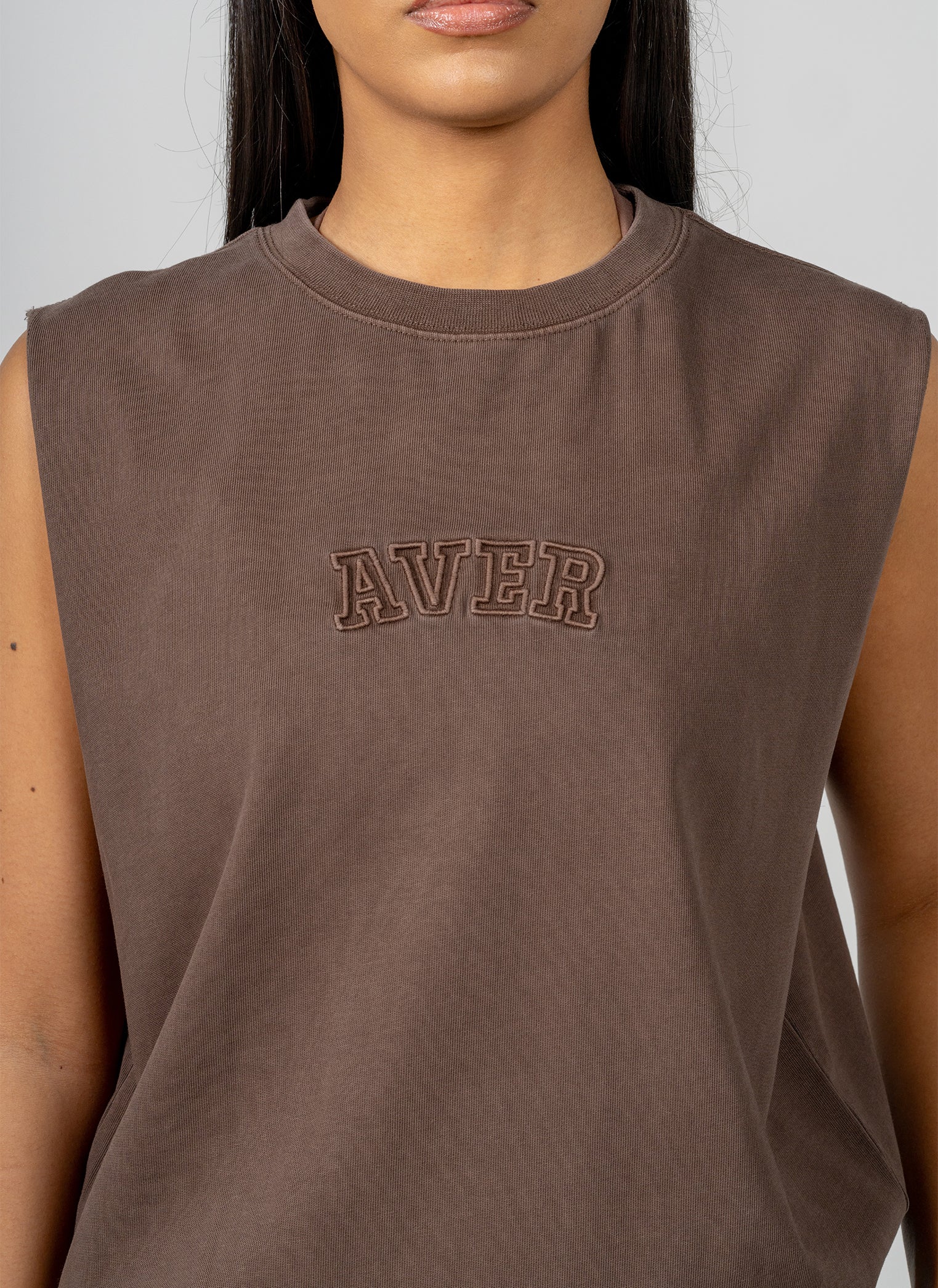 Faded Oversize Tank - Washed Brown - Image 6