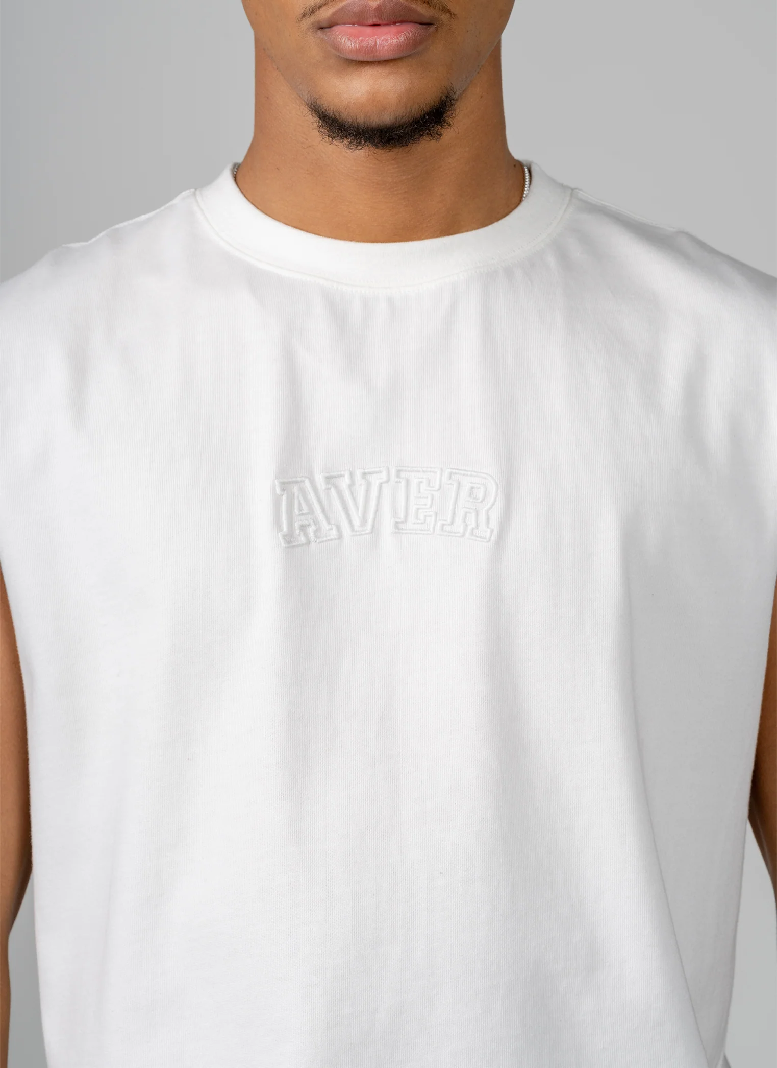 Faded Oversize Tank - White - Image 3