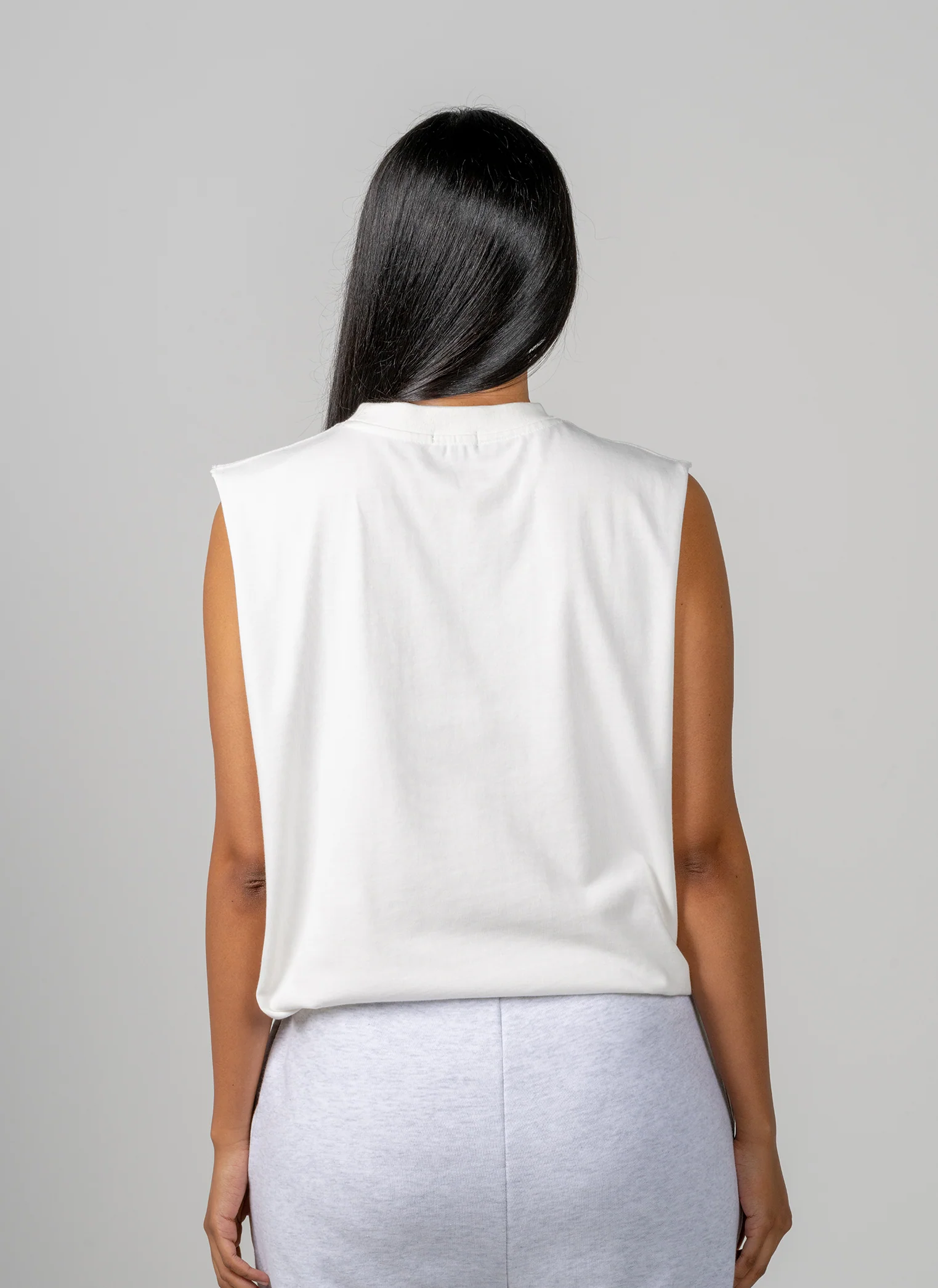 Faded Oversize Tank - White - Image 5