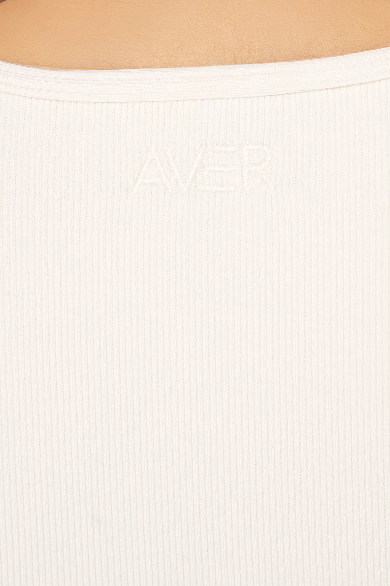 Hailey Ribbed Bodysuit - Cream - Image 4