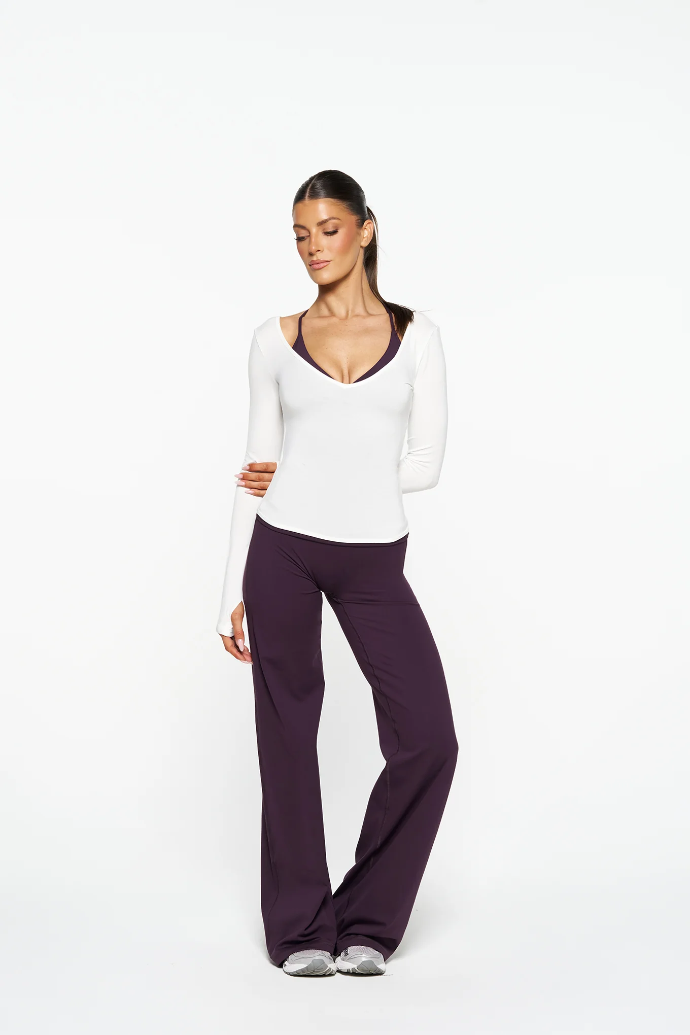 Natalia V Neck Tie Top - White - Image 5