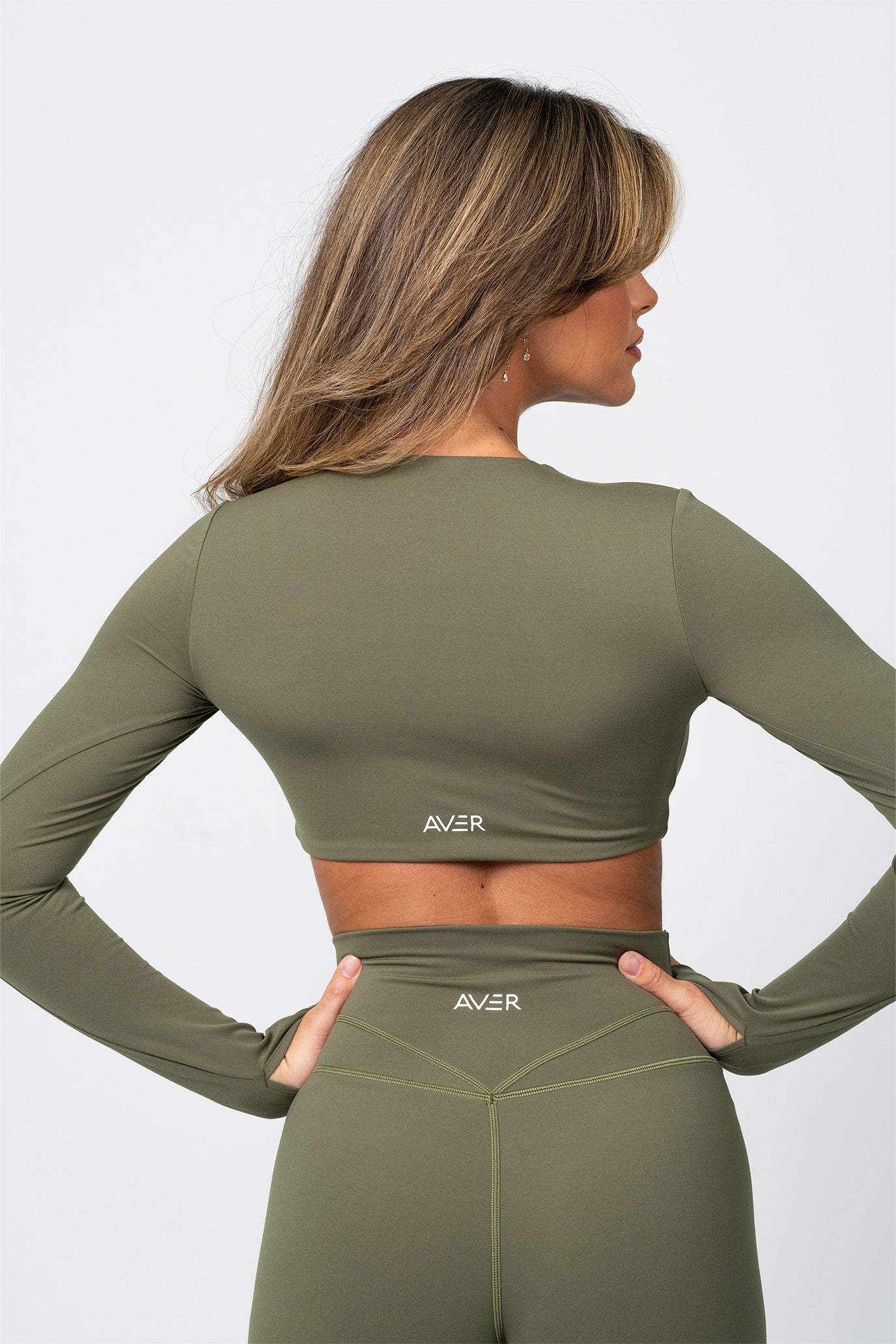 Serene Long Sleeve Crop - Fern - Image 2