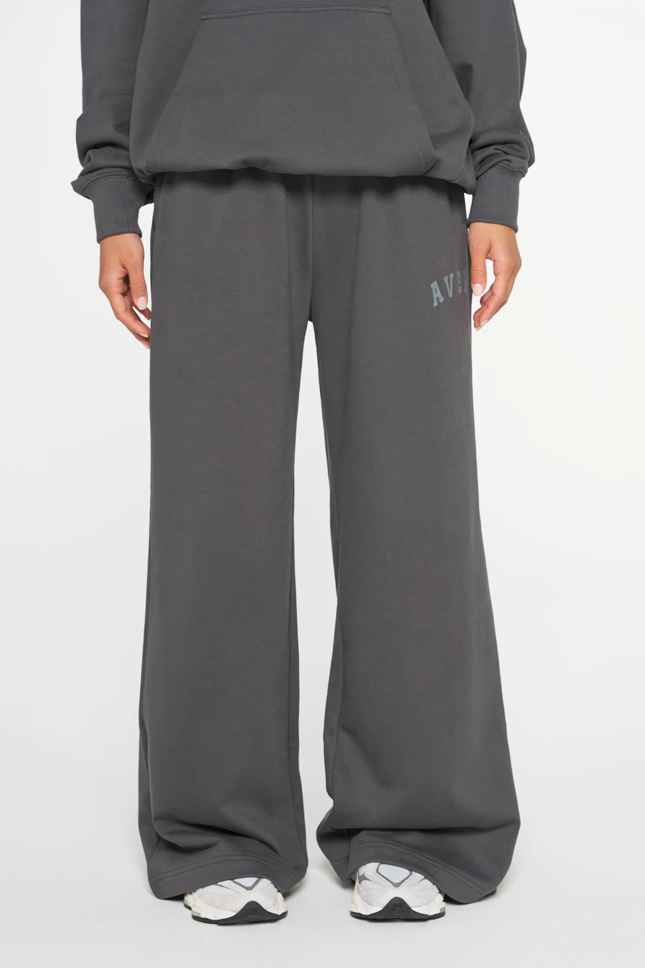 Staple Wide Leg Trackpants - Ash - Image 3