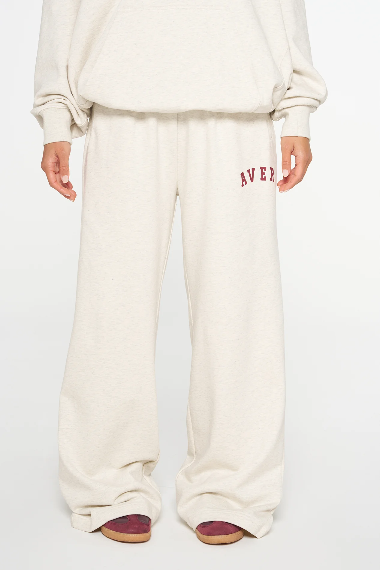 Staple Wide Leg Trackpants - Marle - Image 3