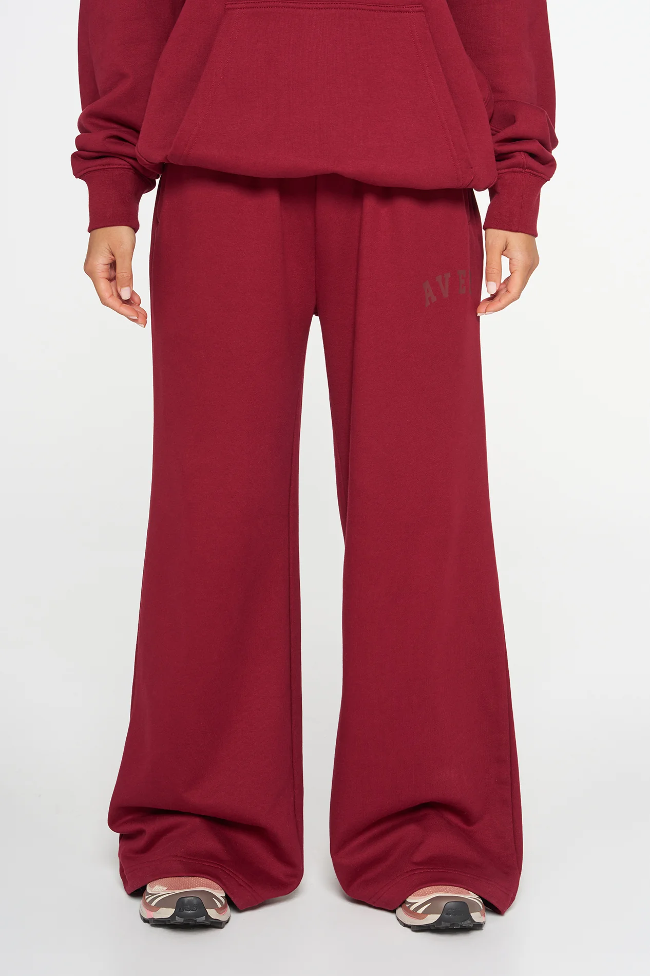 Staple Wide Leg Trackpants - Ruby - Image 3