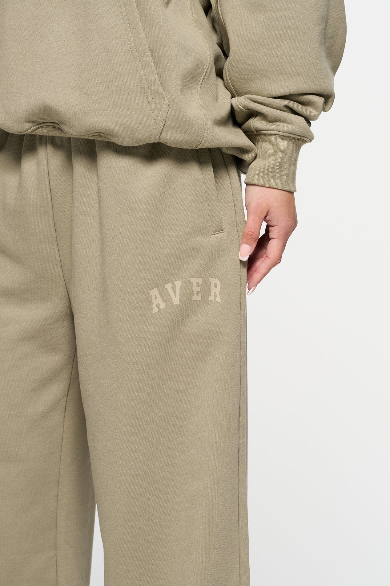 Staple Wide Leg Trackpants - Sage - Image 3
