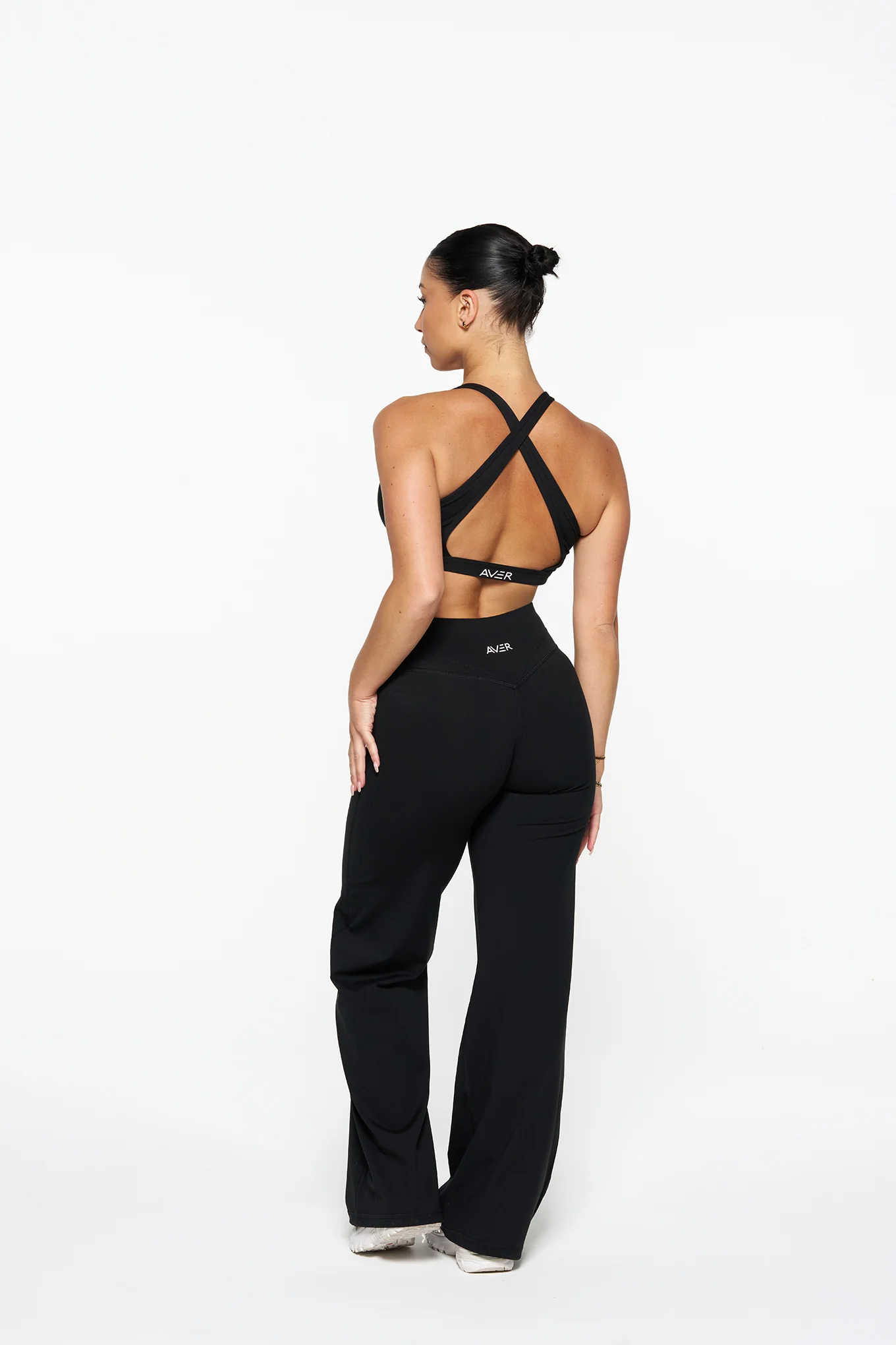 V Front Wide Leg Pants - Midnight - Image 4