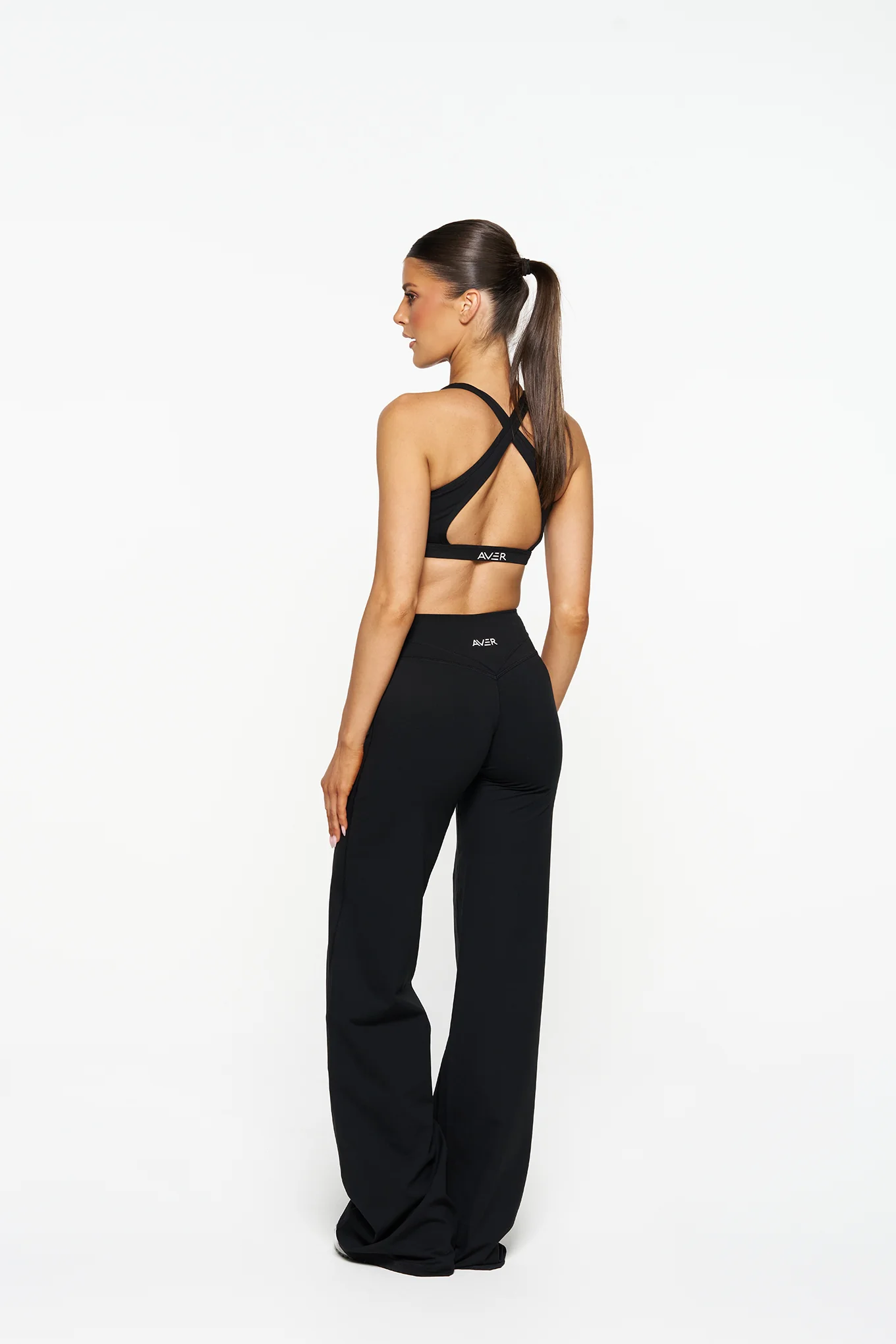V Front Wide Leg Pants - Midnight - Image 6